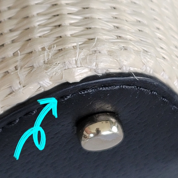 KATE SPADE Shoulder/Handbag Straw/Leather Combi - Picture 15 of 16